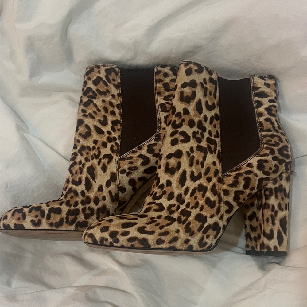 Sam Edelman Leopard Heeled Boots